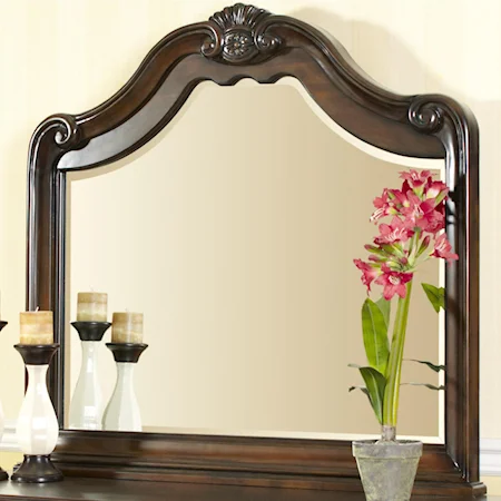 Mirror with Scroll Accents